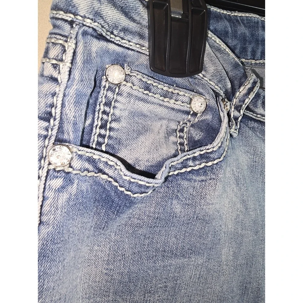 Apt 9 Womens‎ Denim Jean Pants Bling Buttons Accent Pockets
